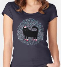 Meowy Christmas Women's Fitted Scoop T-Shirt