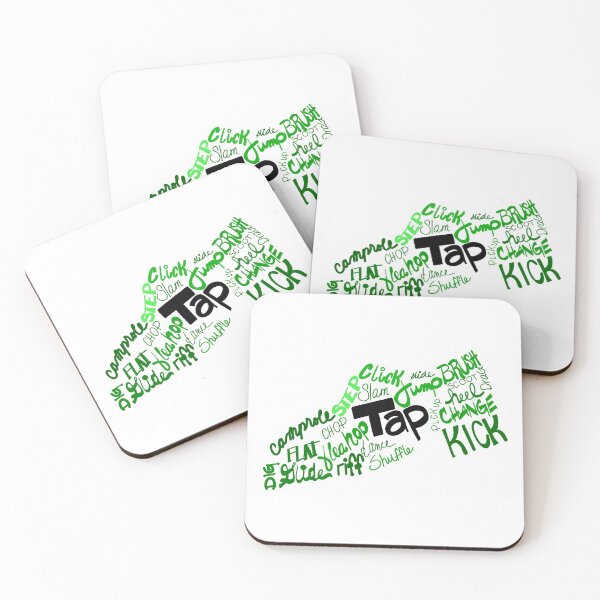 Item preview, Dance Shoe Filled with Tap Terms Shades of Green designed and sold by Tara Barnaba.