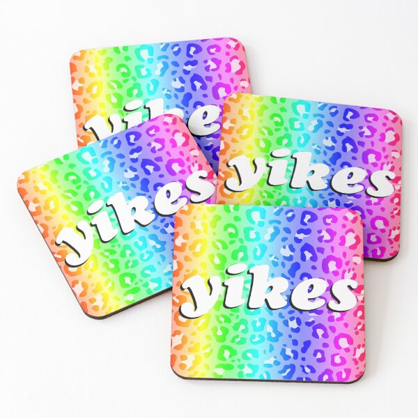 Item preview, 'Yikes' Rainbow Leopard Print Square designed and sold by Bumblefuzzies.
