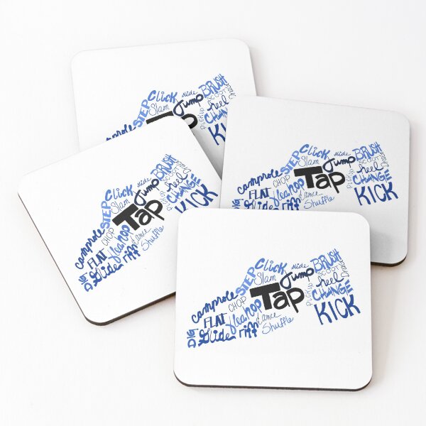 Item preview, Dance Shoe Filled with Tap Terms Shades of Blue designed and sold by Tara Barnaba.
