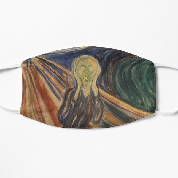Painting The Scream by Edvard Munch Flat Mask