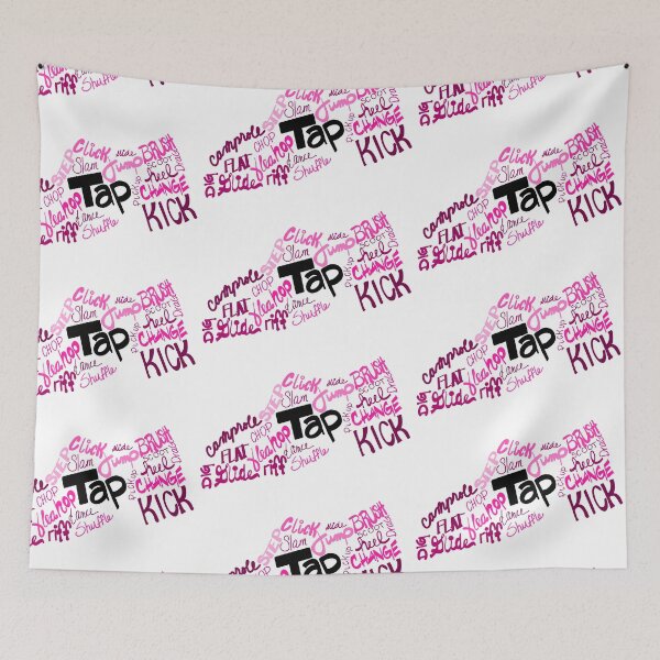 Item preview, Dance Shoe Filled with Tap Terms Shades of Pink and Purple designed and sold by Tara Barnaba.
