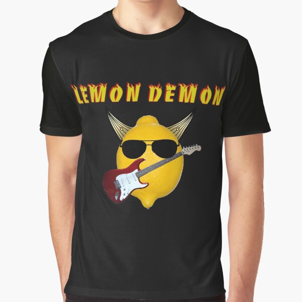Artikel-Vorschau von Yellow Lemon Demon – Coole und schrullige Illustration einer Zitrone mit Brille und Gitarre – perfekt für Musik- und Obstliebhaber, designt und verkauft von VtheArtist.