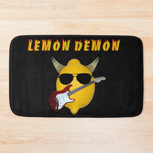 Item preview, Yellow Lemon Demon - Cool and Quirky Illustration of Lemon with Glasses and Guitar - Perfect for Music and Fruit Lovers designed and sold by VtheArtist.