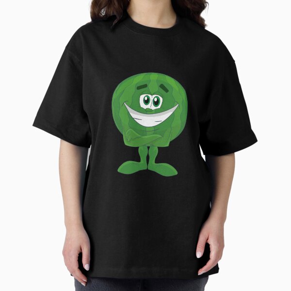 Vista previa del artículo con la obra «Cute Watermelon Funny Healthy Food Character», diseñado y vendido por StickersPlus.