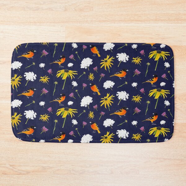 Item preview, Orioles oscuros y flores designed and sold by JoandCoArt.