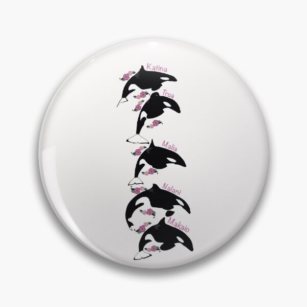 Item preview, The SeaWorld Orlando killer whale Pod flower art designed and sold by Animaldesigns24.