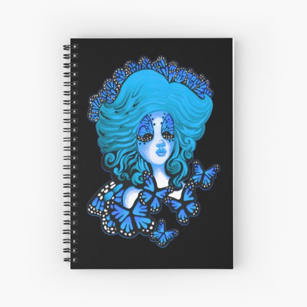 Blue Monarch Queen Spiral Notebook