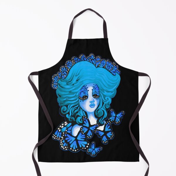 Blue Monarch Queen Apron