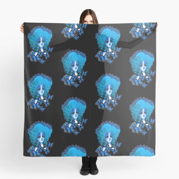 Blue Monarch Queen Scarf
