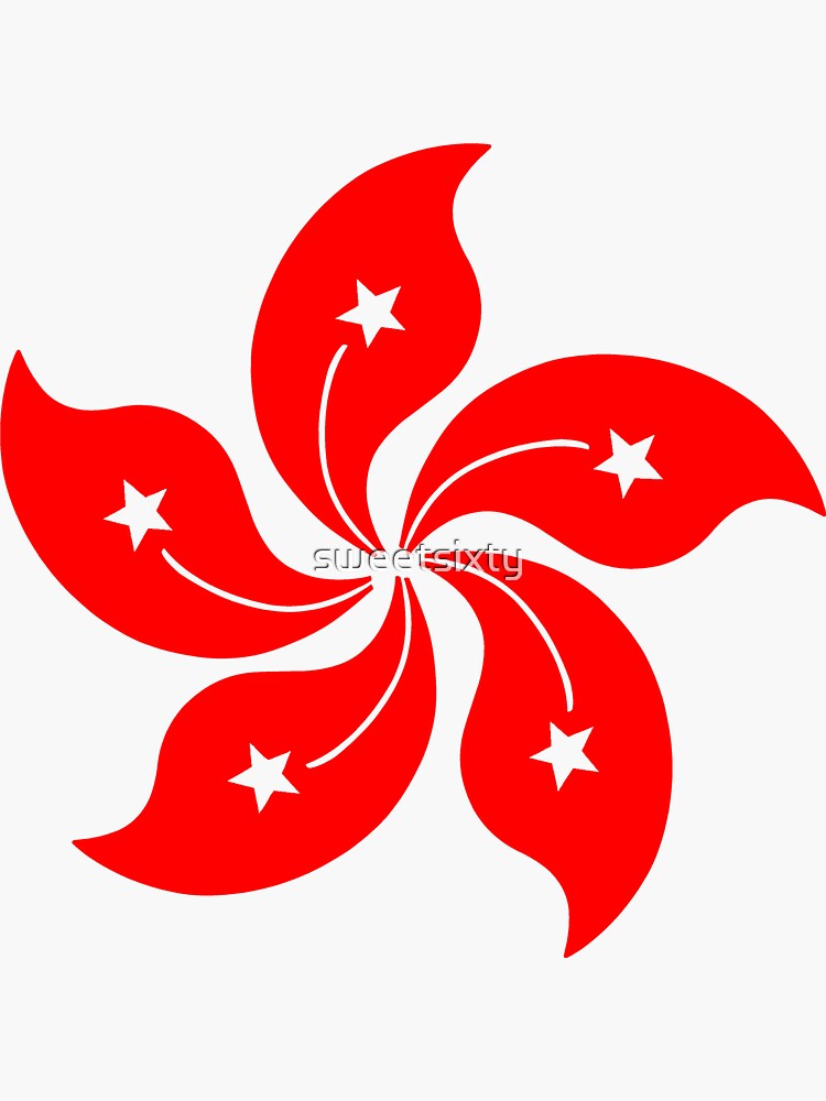 "Flower of Hong Kong" Sticker for Sale by sweetsixty Redbubble