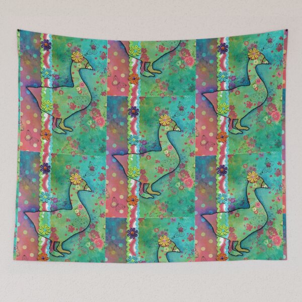 Item preview, Goose Floral cute applique  designed and sold by susanvarleyart.