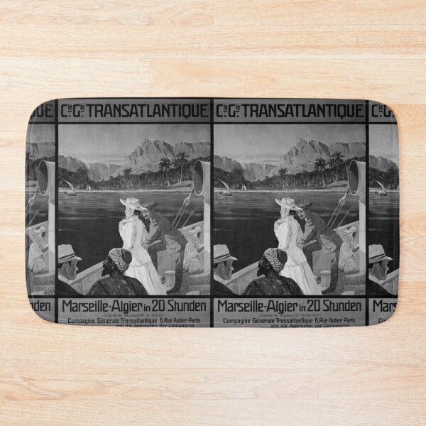 Item preview, Marseille Algier in 20 Stunden Noire vintage travel poster designed and sold by stickart-marek.