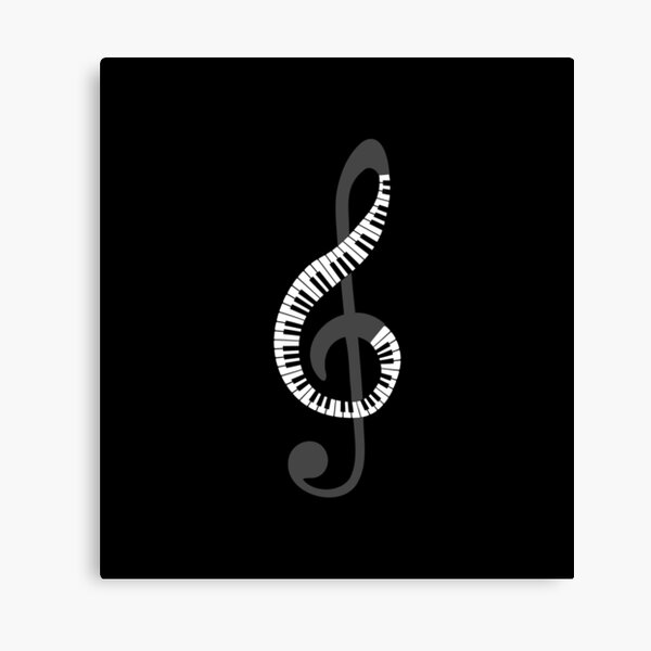 "TREBLE CLEF PIANO" Canvas Print for Sale by Bedesigner | Redbubble