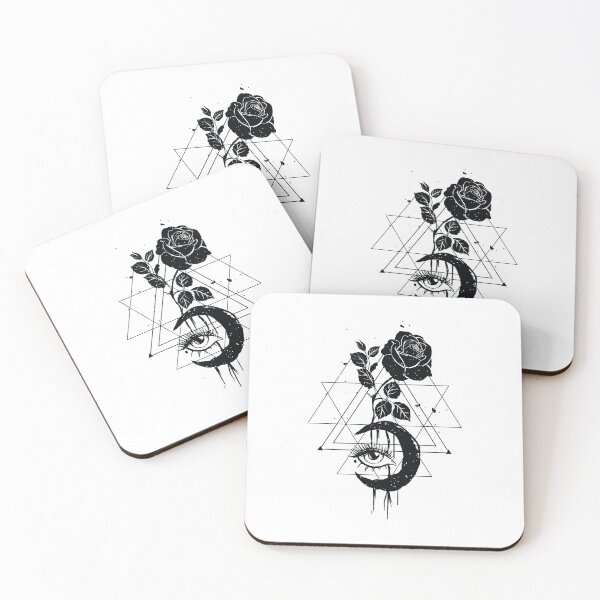 Item preview, Black rose geometry geometric design designed and sold by Dsigns.