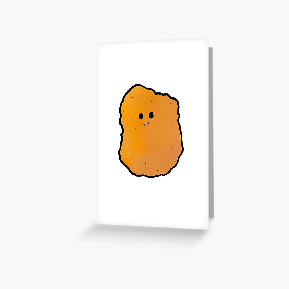 Male Cartoon Chicken Nugget Sticker Greeting Card By Skullycxv Redbubble