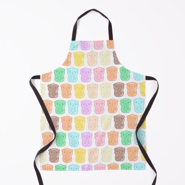 Rainbow Gummy Candy Guinea Pigs Pattern Apron