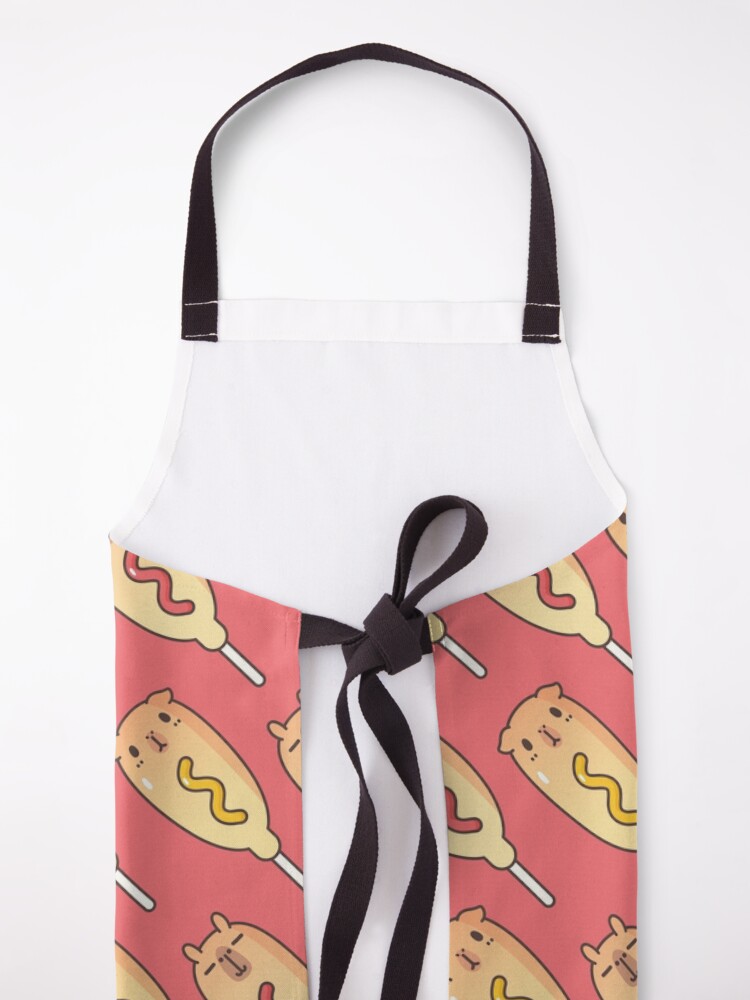 Alternate view of Bubu and Moonch, Corn Dog Pattern in Red Apron