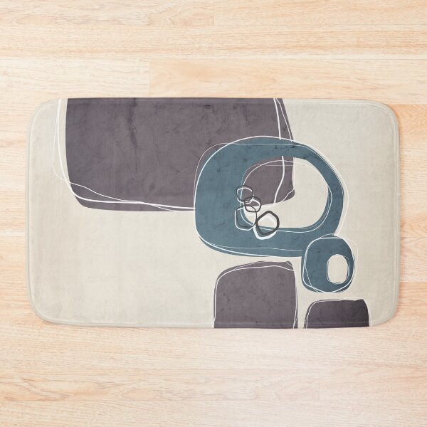 Item preview, Retro Abstract Design in Teal and Aubergine designed and sold by simplydesignart.