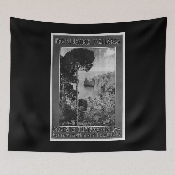 Item preview, For Sunshine Mallorca Noire vintage travel poster designed and sold by stickart-marek.