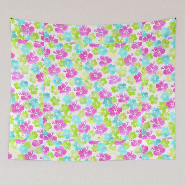 Item preview, Hawaii Hibiscus, Pink, Green, Blue designed and sold by PixDezines.