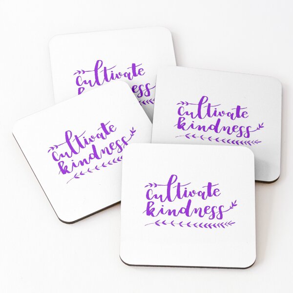Item preview, Cultivate Kindness Positive Quote Dark Purple designed and sold by faithful-ink.