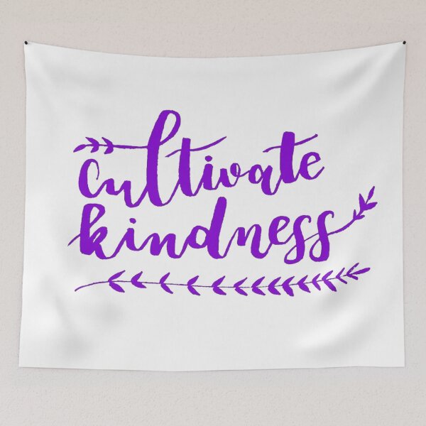 Item preview, Cultivate Kindness Positive Quote Dark Purple designed and sold by faithful-ink.