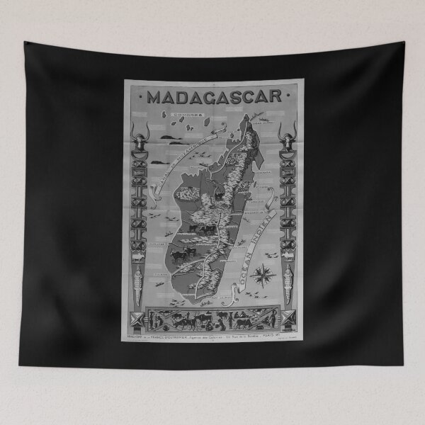 Item preview, Madagascar Noire vintage travel poster designed and sold by stickart-marek.