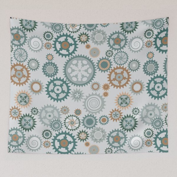 Item preview, Clock's cog-wheels pattern designed and sold by MysticaLink.