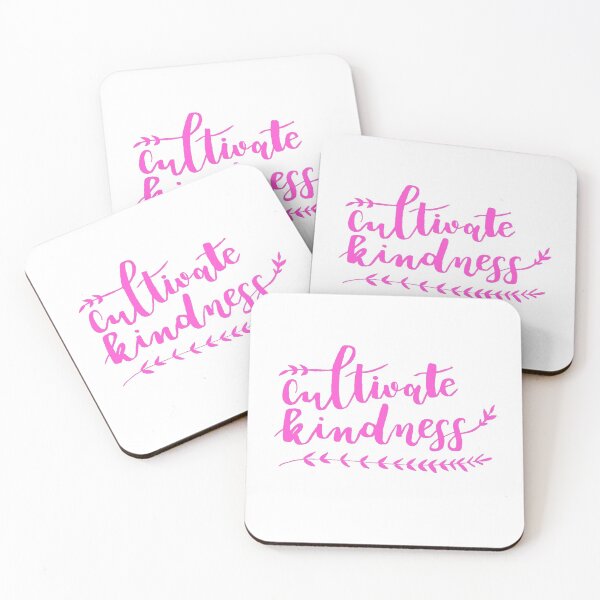 Item preview, Cultivate Kindness Positive Quote Light Pink designed and sold by faithful-ink.