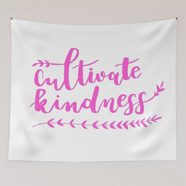 Item preview, Cultivate Kindness Positive Quote Light Pink designed and sold by faithful-ink.