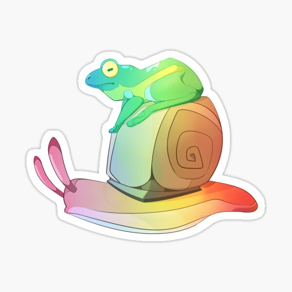 Frog and Snail - Rainbow Sticker