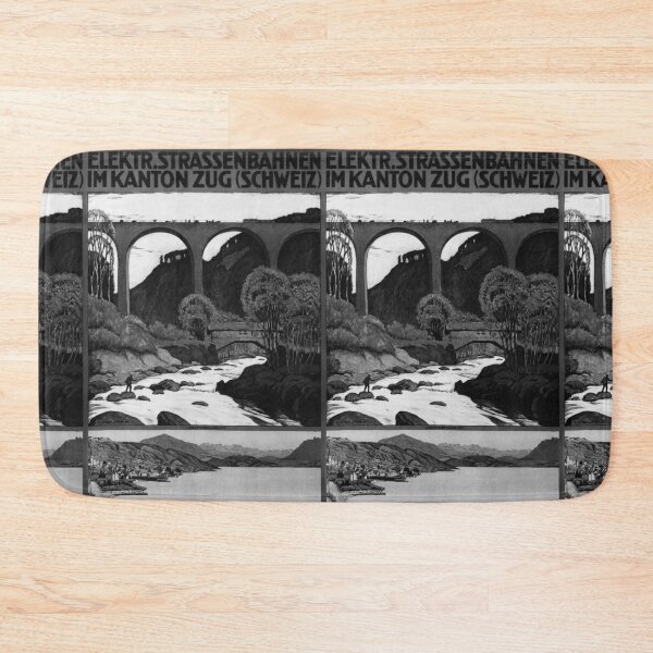 Item preview, Strassenbahnen im Kanton Zug Noire vintage travel poster designed and sold by stickart-marek.