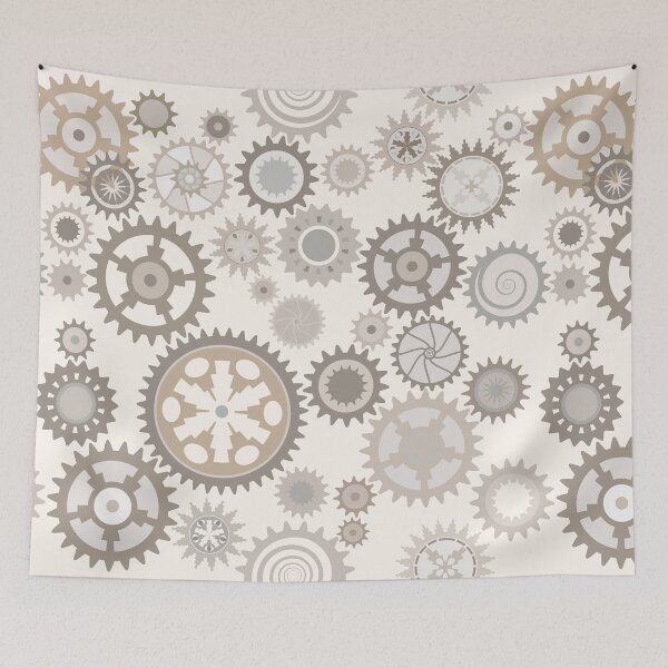 Item preview, Clock cogwheels. Retro Seamless pattern. designed and sold by MysticaLink.