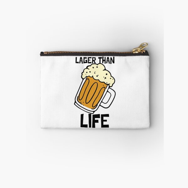 Item preview, Lager than Life. Beer. Funny Pun. Light Background. designed and sold by shirtdan.