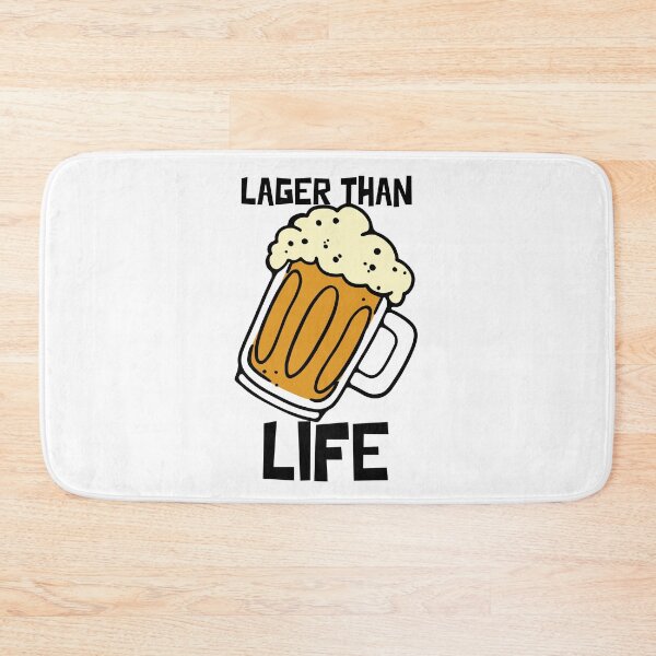 Item preview, Lager than Life. Beer. Funny Pun. Light Background. designed and sold by shirtdan.