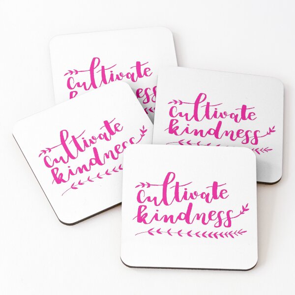 Item preview, Cultivate Kindness Positive Quote Dark Pink designed and sold by faithful-ink.