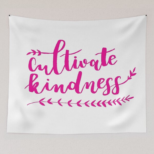 Item preview, Cultivate Kindness Positive Quote Dark Pink designed and sold by faithful-ink.