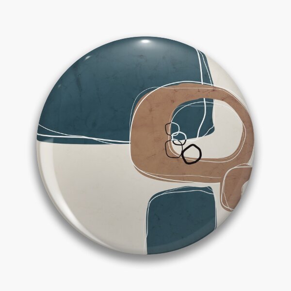 Item preview, Retro Abstract Design in Cinnamon and Aqua designed and sold by simplydesignart.