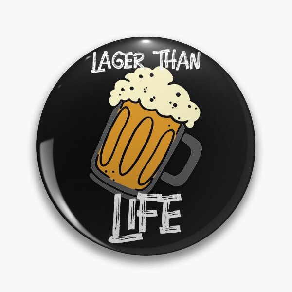 Item preview, Lager than Life. Beer. Funny Pun. Dark Background. designed and sold by shirtdan.