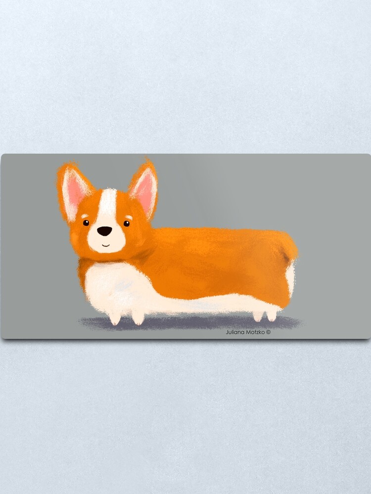 Alternate view of Corgi Metal Print
