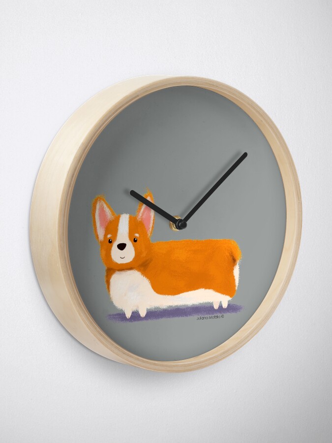 Alternate view of Corgi Clock