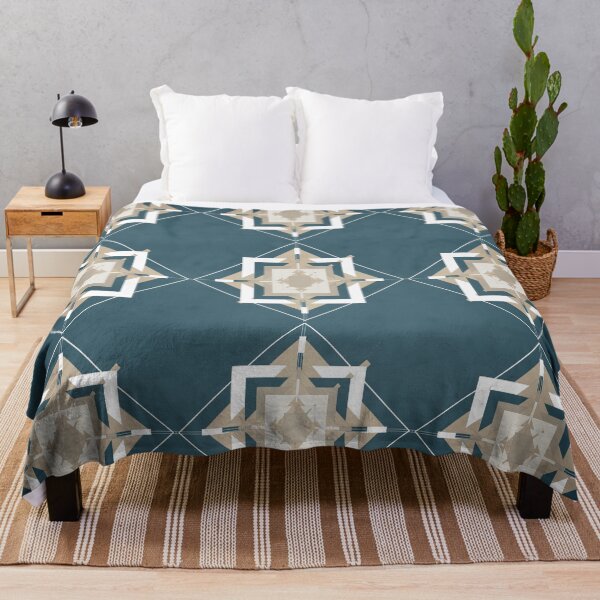 Item preview, Aqua and Taupe Mosaic Pattern designed and sold by simplydesignart.