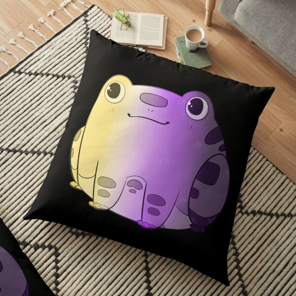 Chibi Frog Sitting - NB Flag Floor Pillow