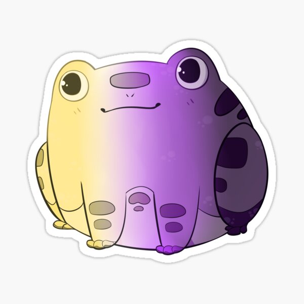 Chibi Frog Sitting - NB Flag Sticker