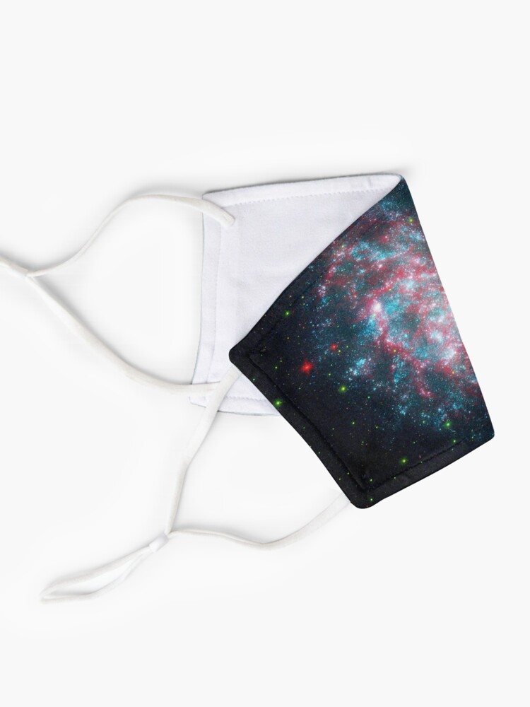 Alternate view of Pink Blue Galaxy Space Swirl Mask