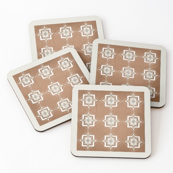 Item preview, Cinnamon and Taupe Mosaic Pattern designed and sold by simplydesignart.