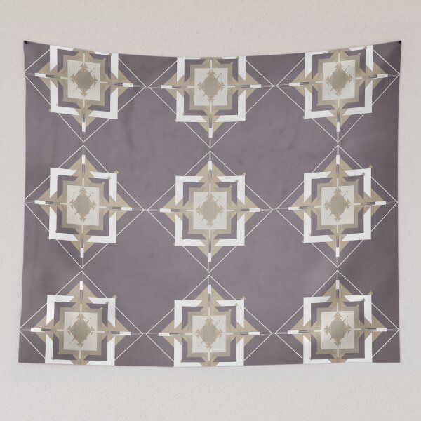 Item preview, Aubergine and Taupe Mosaic Pattern designed and sold by simplydesignart.
