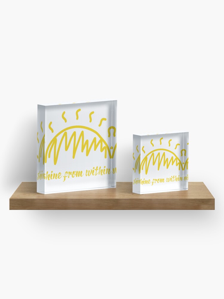 Alternate view of Shine From Within Quote Acrylic Block
