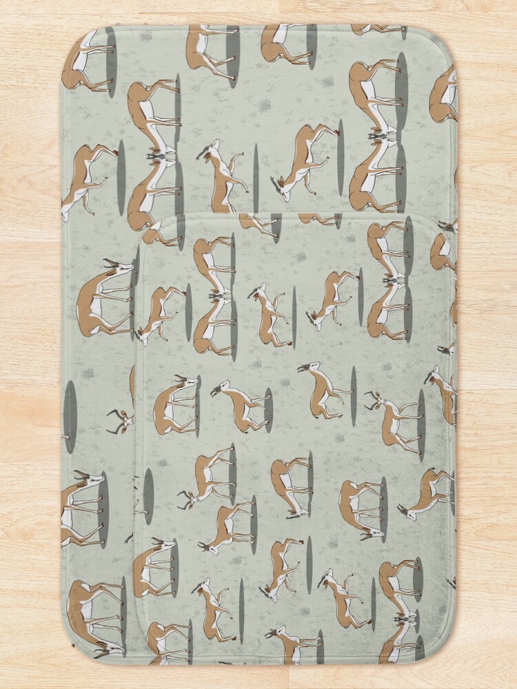 Thumbnail 5 of 6, Bath Mat, Springbok Pattern designed and sold by ekpatterns.
